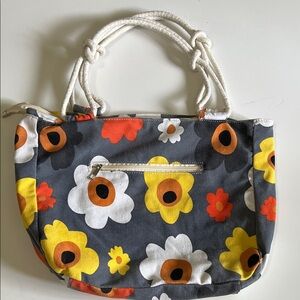 Farmhouse is My Style Summer Blooms Canvas Tote with Top Zipper Closure